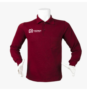 İplik Sweat Polo Yaka Bordo