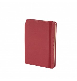MGA-AP3004 Kırmızı Termo Deri Kapak / Lastikli Defter Sırttan Kalemlikli