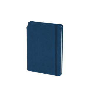 MGA-AP3004 Lacivert Termo Deri Kapak / Lastikli Defter Sırttan Kalemlikli