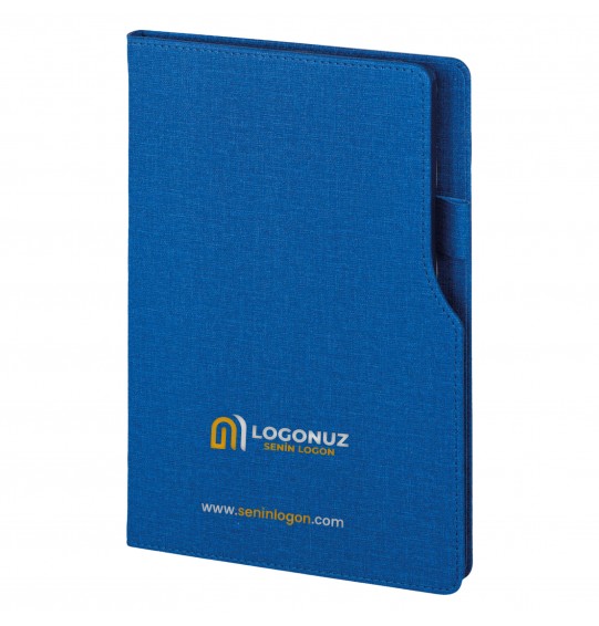 MGA-D2320 Mavi Termo Deri Defter (IVORY KAĞIT)