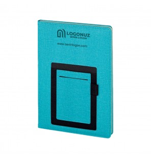 MGA-D2421-Holmen Turkuaz Termo Deri Defter (Holmen Kitap Kağıdı)