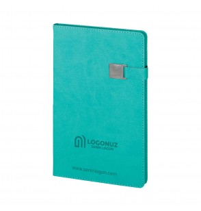 MGA-D2660 Turkuaz Termo Deri Defter