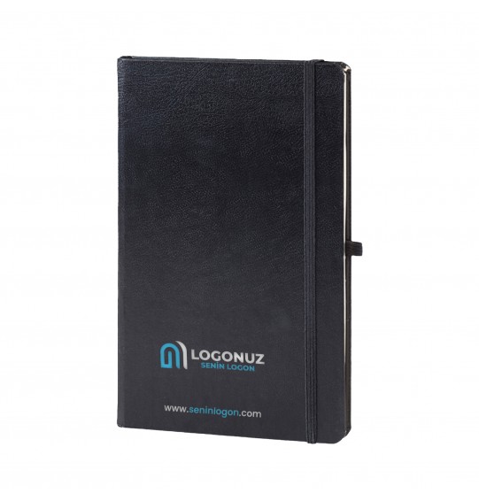 MGA-D918 HOLMEN Siyah Cilt Bezi Defter (Holmen Kitap Kağıdı)