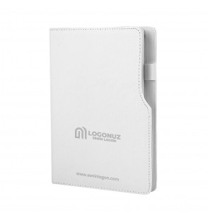 MGA-D941-Holmen Beyaz Termo Deri Defter (Holmen Kitap Kağıdı)