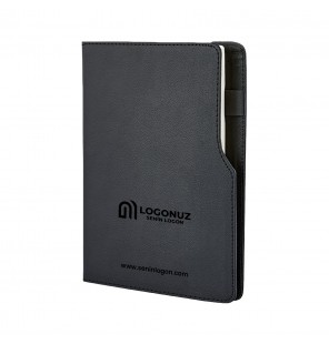 MGA-D941-HOLMEN Siyah Termo Deri Defter (Holmen Kitap Kağıdı)