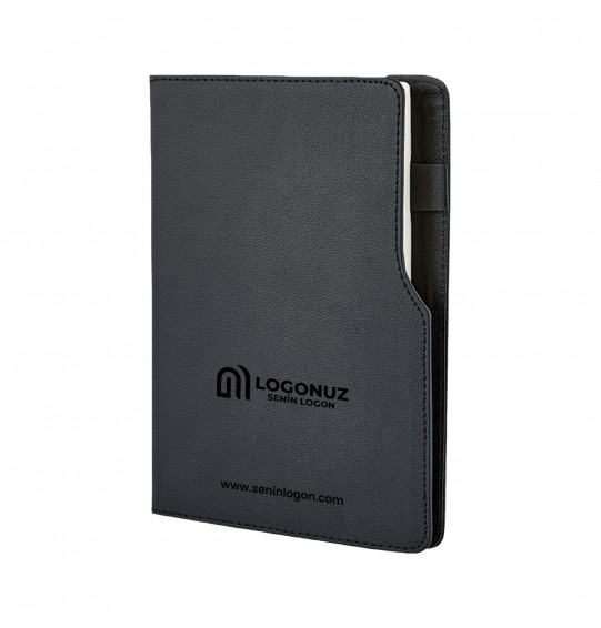 MGA-D941-HOLMEN Siyah Termo Deri Defter (Holmen Kitap Kağıdı)