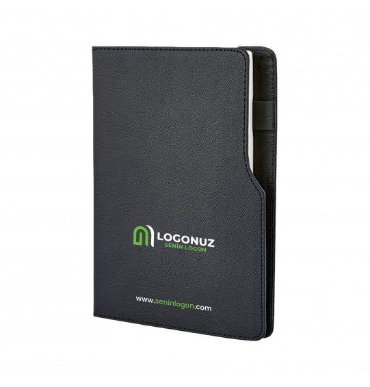MGA-D941-HOLMEN Siyah Termo Deri Defter (Holmen Kitap Kağıdı)