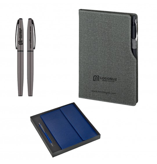 MGA-Z2320-K Füme Hediyelik Set -Termo Deri Not Defteri USB - Metal Tükenmez Kalem Roller MGA-Z2320-K Füme Hediyelik Set -Termo Deri Not Defteri USB - Metal Tükenmez Kalem Roller