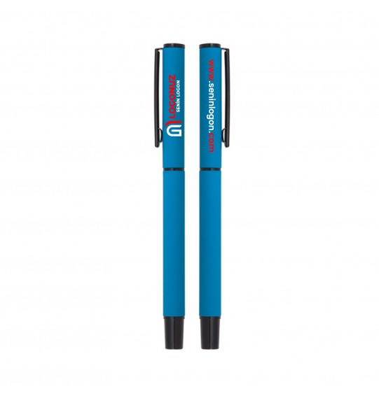MGA-K1023-R Mavi Metal Rubber Gövde Roller Kalem MGA-K1023-R Mavi Metal Rubber Gövde Roller Kalem