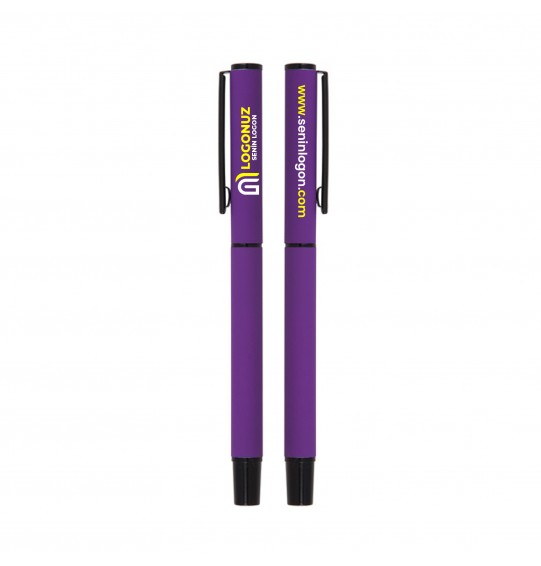 MGA-K1023-R Mor Metal Rubber Gövde Roller Kalem MGA-K1023-R Mor Metal Rubber Gövde Roller Kalem