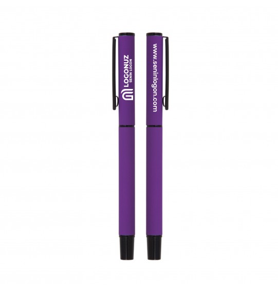 MGA-K1023-R Mor Metal Rubber Gövde Roller Kalem MGA-K1023-R Mor Metal Rubber Gövde Roller Kalem