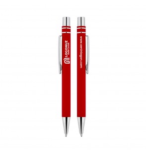 MGA-K1026-Kırmızı Metal Tükenmez Kalem