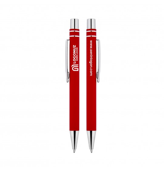MGA-K1026-Kırmızı Metal Tükenmez Kalem