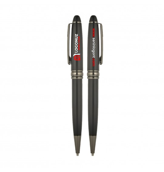 MGA-K1218-T Siyah-Silver Metal Tükenmez Kalem