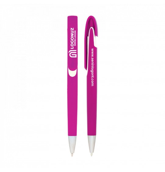 MGA-K448-R Pembe Plastik Tükenmez Kalem MGA-K448-R Pembe Plastik Tükenmez Kalem
