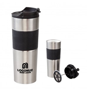 MGA-T5312 Krom French Press Çelik Termos / 450 ml