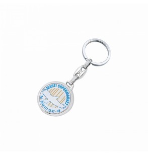 MGA-R801-KHL Krom Çift Taraflı Metal Anahtarlık