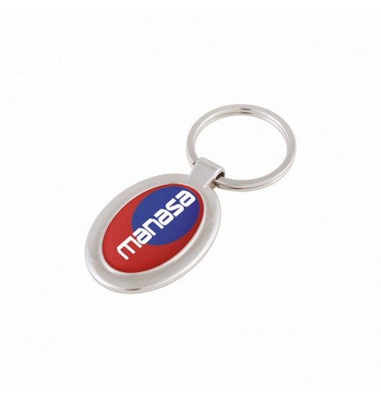 MGA-R2017-P Krom Çift Taraflı Metal Anahtarlık