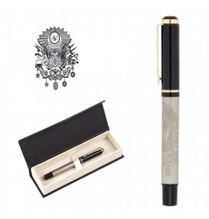 MGA-KS661-KR Tuğra Kabartma Figürlü Metal Roller Kalem Seti